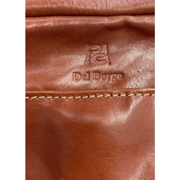 DEL BORGO ITALIAN LEATHER BROWN CROSSBODY BAG - Picture 7 of 13